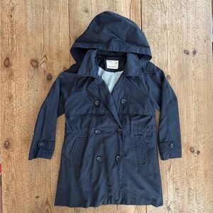 Zara Girls Dark Blue Hooded Jacket